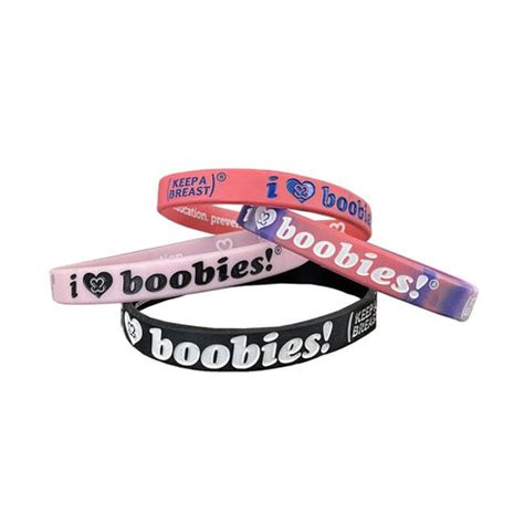 i love boobies! Mini Quad Bracelet Pack